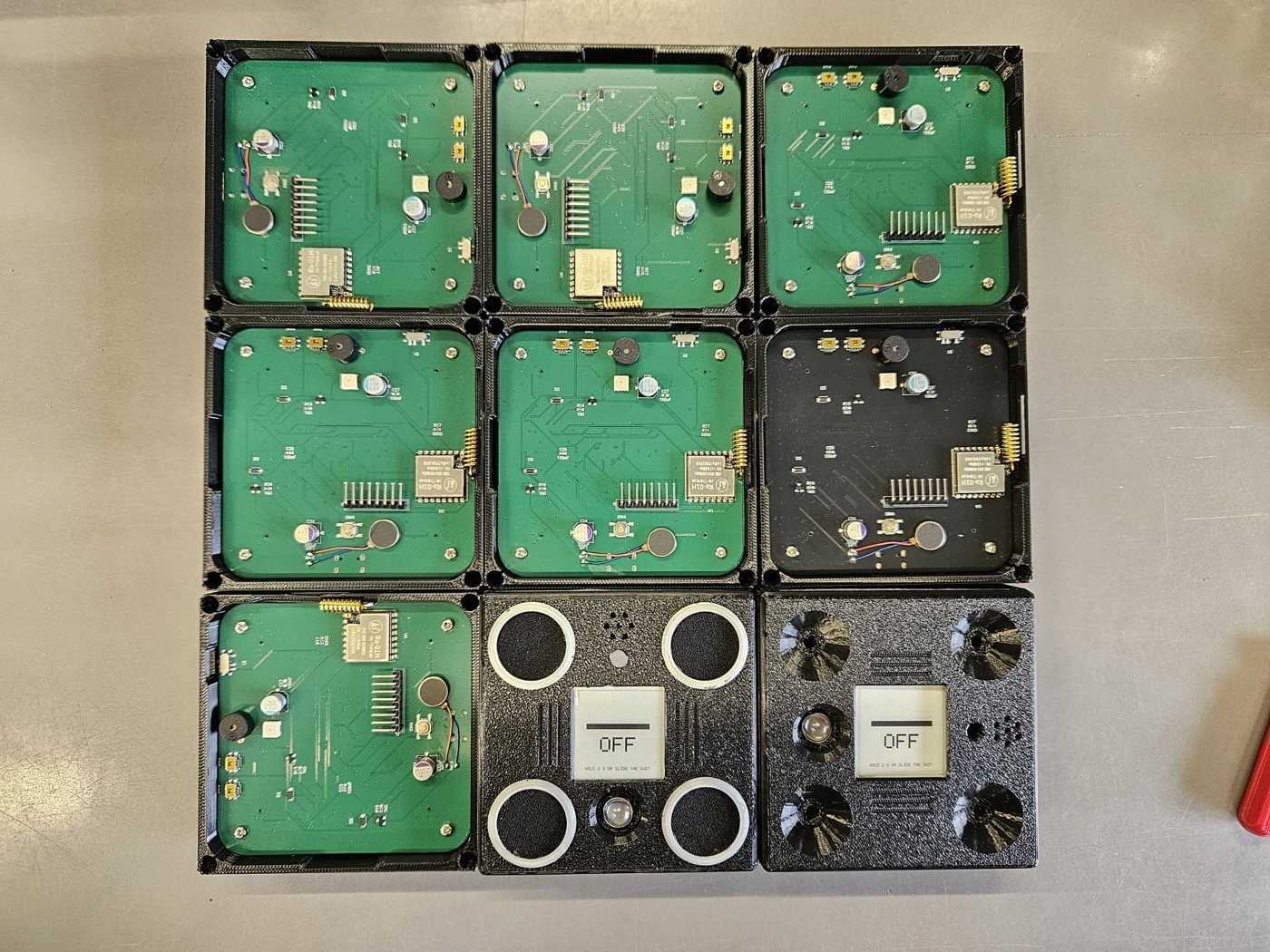 Nine units on the bench, seven open and two closed