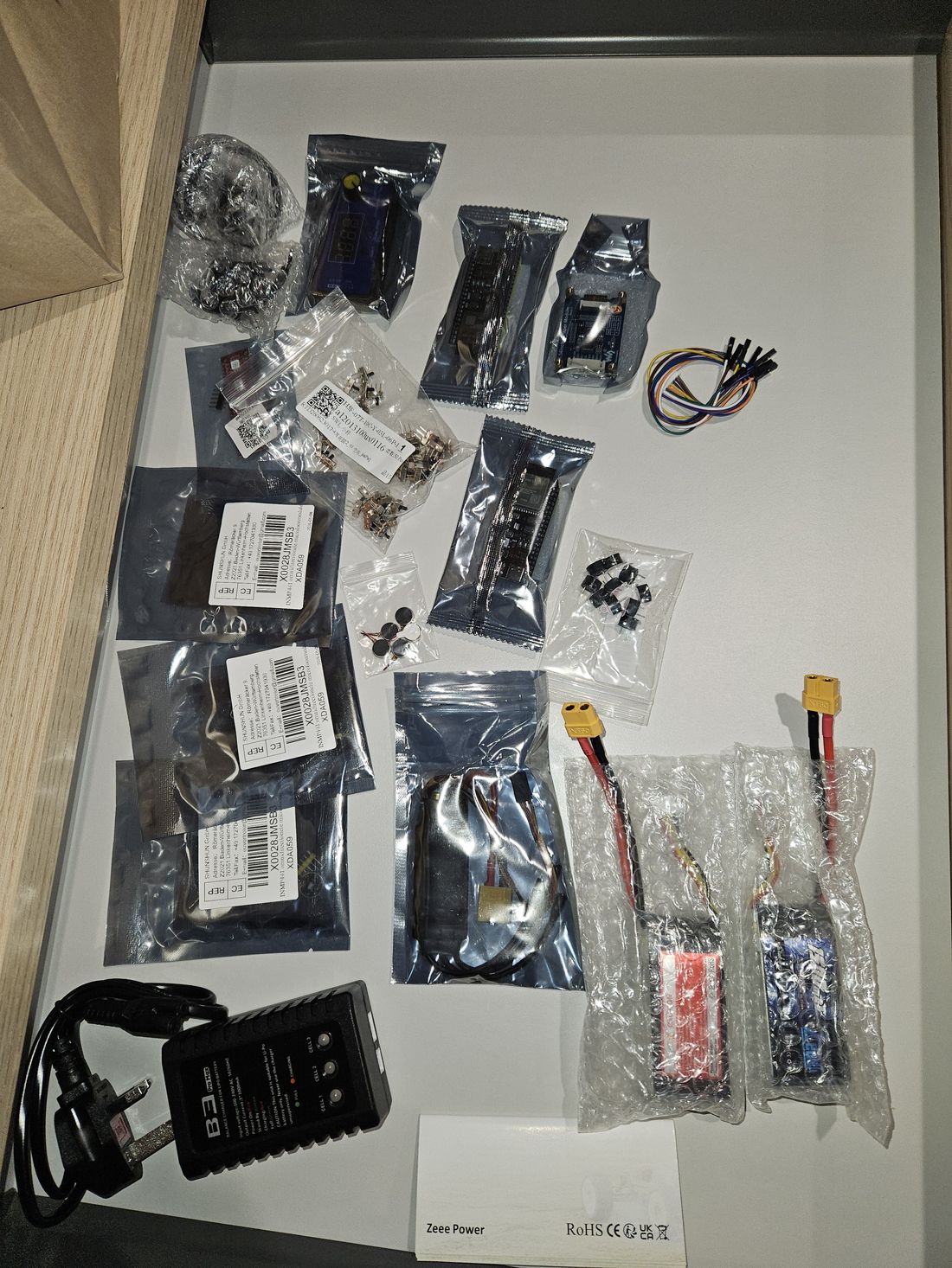 Parts on the desk